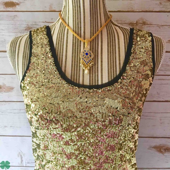 NWOT Calvin Klein Sequined Tank Top Size XS - Picture 2 of 10